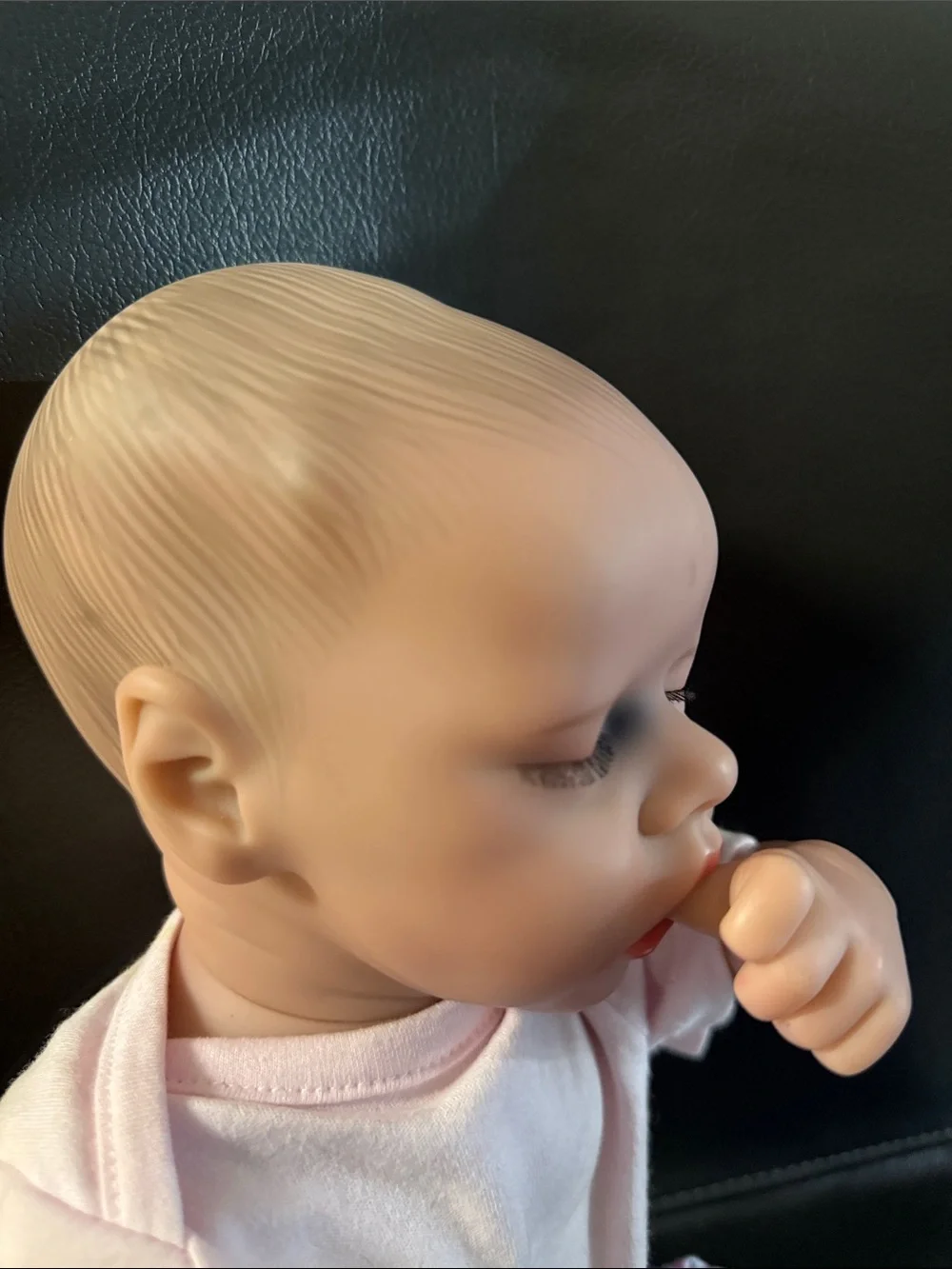 18” Lifelike Infant Girl Eyes Closed Silicone Doll